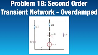 Problem 18: Second Order Transient Network - Overdamped