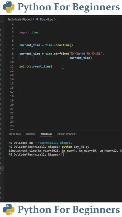 How To Get & Structure Current Time | Python For Beginners - YouTube