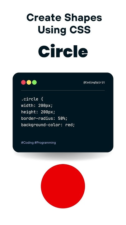 Learn CSS by Creating Shapes | Draw Circle Using CSS | Ep. 1 #shorts ...
