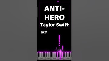 Anti-Hero  |  Taylor Swift #antihero #taylorswift #pianoshorts #easypianotutorial