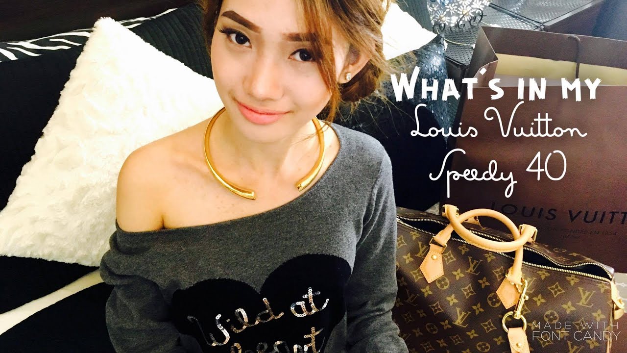 What&#39;s In My Louis Vuitton Speedy 40 Bag | Louis Vuitton Speedy 40 After 3 Years Little Review ...