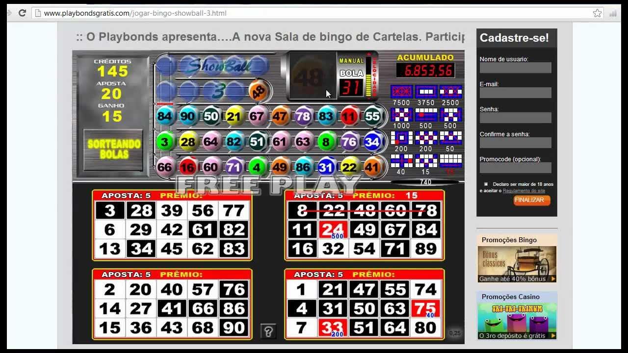 Jogar Video Bingo ShowBall 3 Grátis 