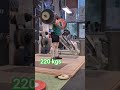 220 kgs clean and jerk by 109 category world champion weightlifter