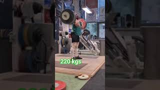 220 kgs clean and jerk by 109 category world champion weightlifter