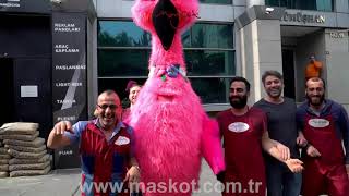 Pink Flamingo Mascot Costume