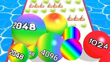 Ball Run 2048 | ball run 2048 ball 3d video games walkthrough Android, iOS Trailers All Levels 40,44