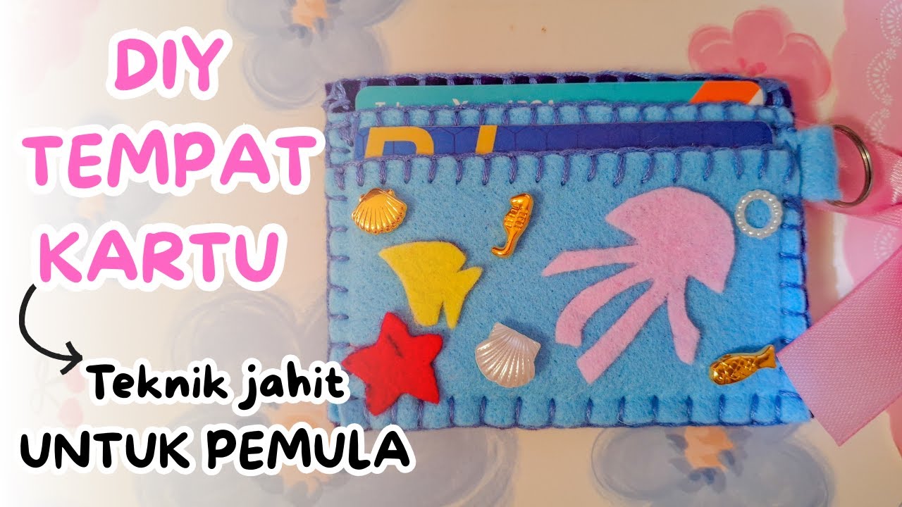 KERAJINAN DARI KAIN FLANEL// Cara membuat Dompet kartu dari kain flanel // #kerajinankainflanel
