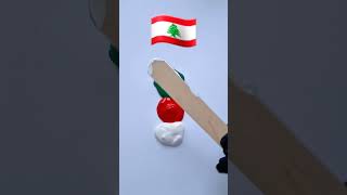 When Mixing Lebanon flag colors we got