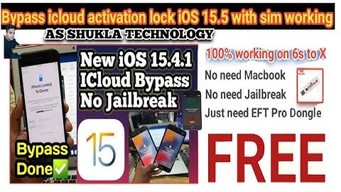 Iphone 6s to Iphone X icloud bypass iOS 15.x with sim working | No need Mac Book💐EFT Pro 2022💐👌As