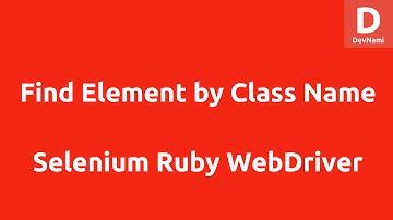 Selenium Ruby Find Element by Class Name