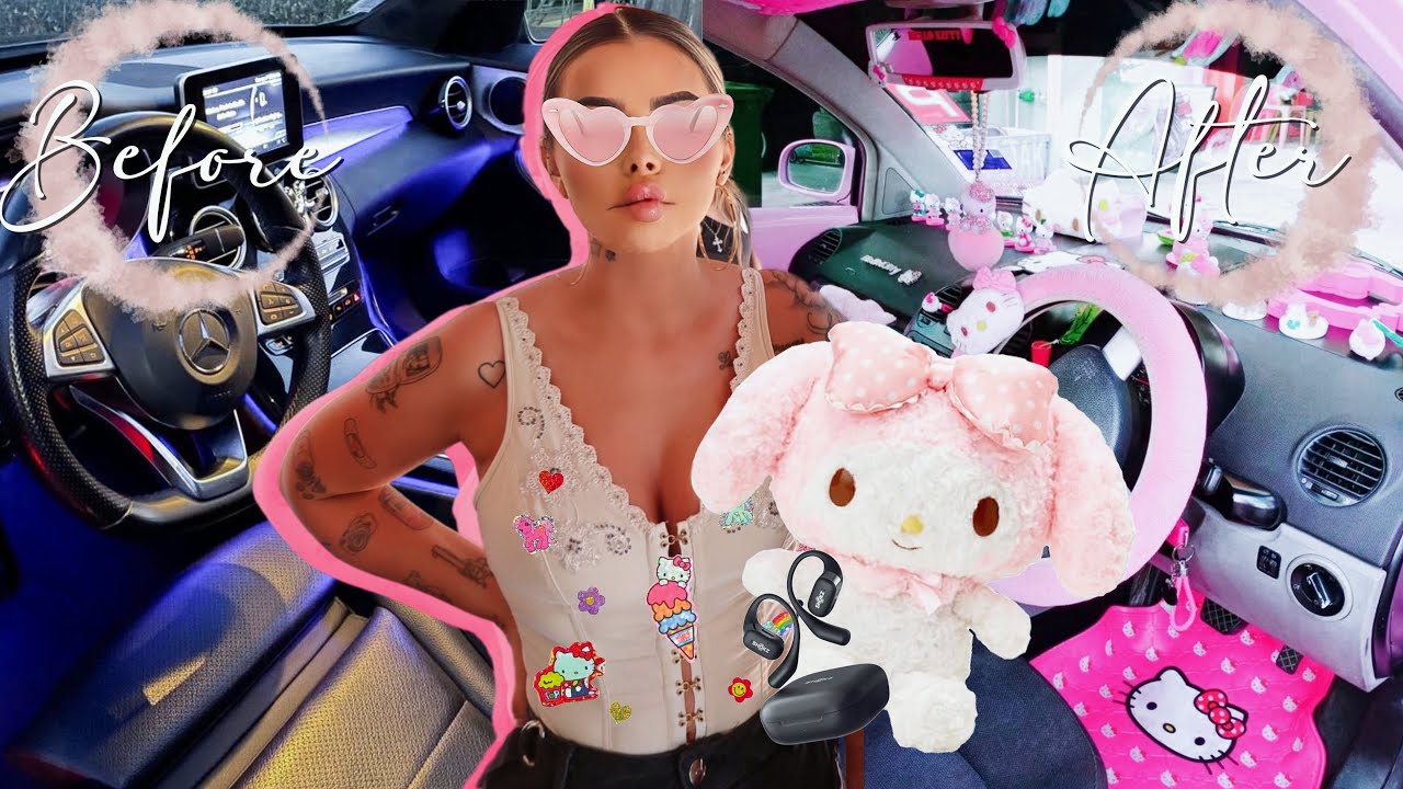 JE TRANSFORME LA VOITURE DE MON CHÉRI ! ELLE DEVIENT ROSE KAWAII ! 😂 ( il etait pas prêt )