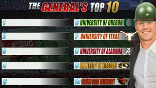 DISAGREEING with the CFP committee on The General’s Top 🔟 CFB rankings 🏈 | The Pat McAfee Show