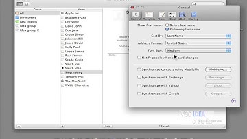 Mac Address Book OS version 10.6 Part 9 Sorting contacts