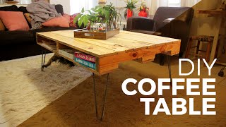 This is how you can built a coffee table with a pallet and some legs, in my case those are Harpin Legs. If you have any question 