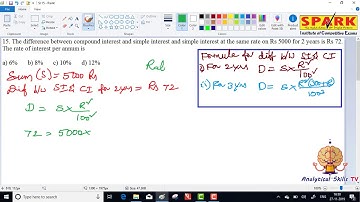 SI and CI||  Question 15 ||  Spark Institute ||  Easy Arithmetic||  Krishna Sir