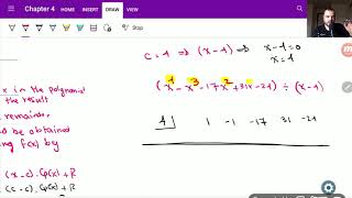 Chapter 4 Example 15 on using #Synthetic division to find the function value