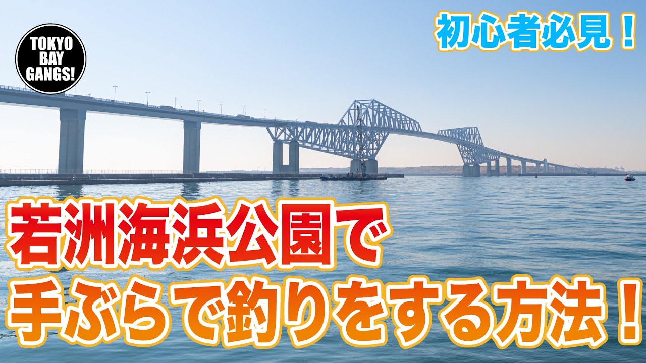 初心者必見 若洲海浜公園で手ぶらで釣りをする方法 楽して大漁 Tokyo Bay Gangs Youtube