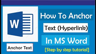 How to Anchor Text in Word 2021