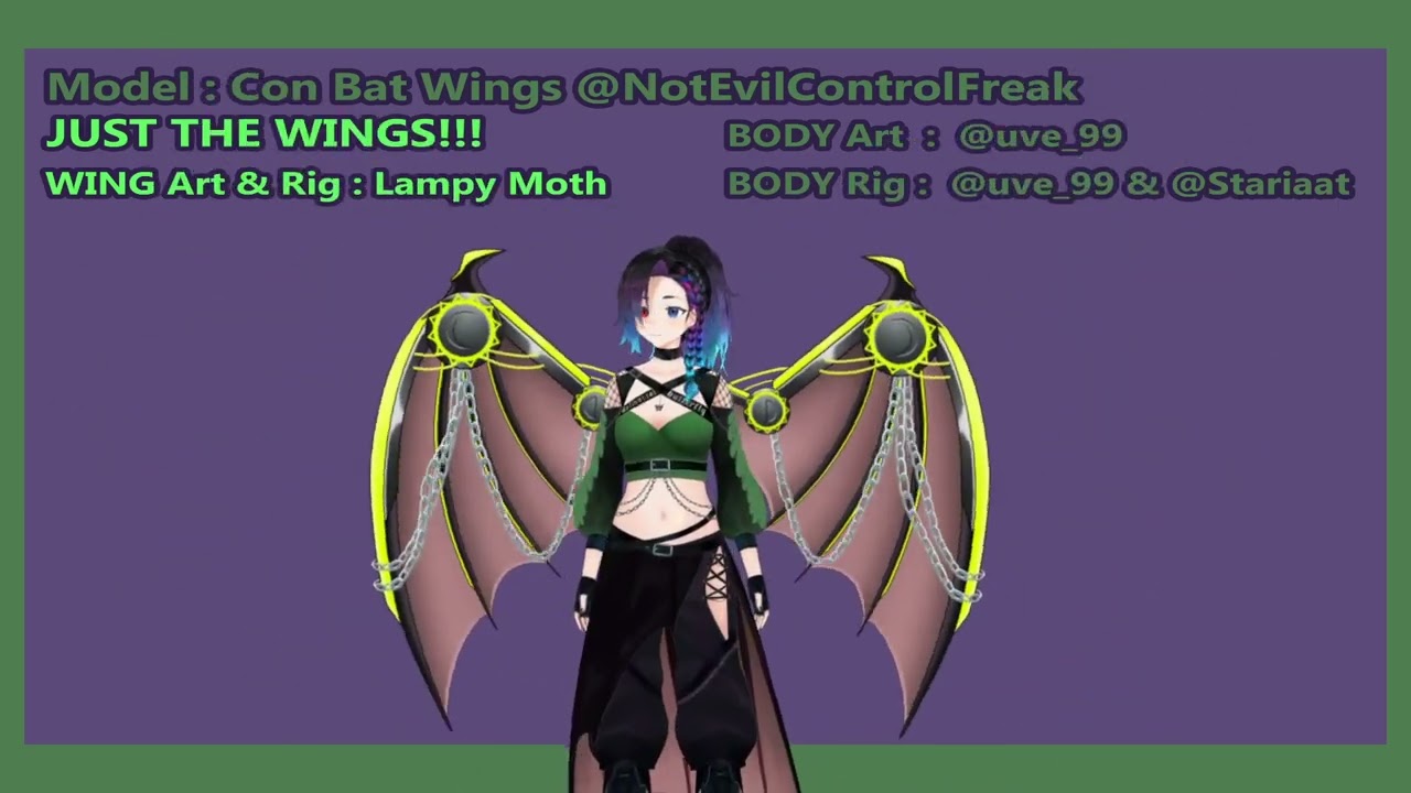 Wing Assets Showcase! (Con Model by @uve_99 / @Stariaat