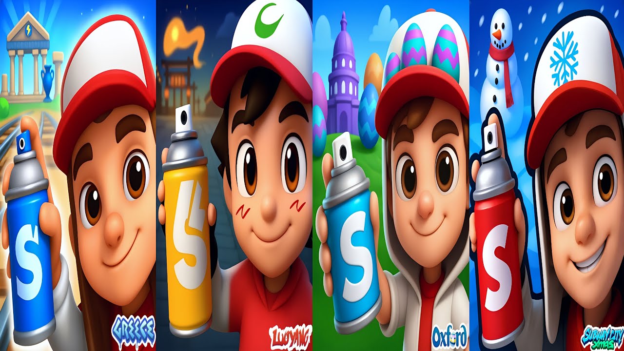 Subway Surfers : Greece 2025 🆚 Year Of The Snake 2025 🆚 Subway City Xmas 2022 🆚 Oxford 2022 