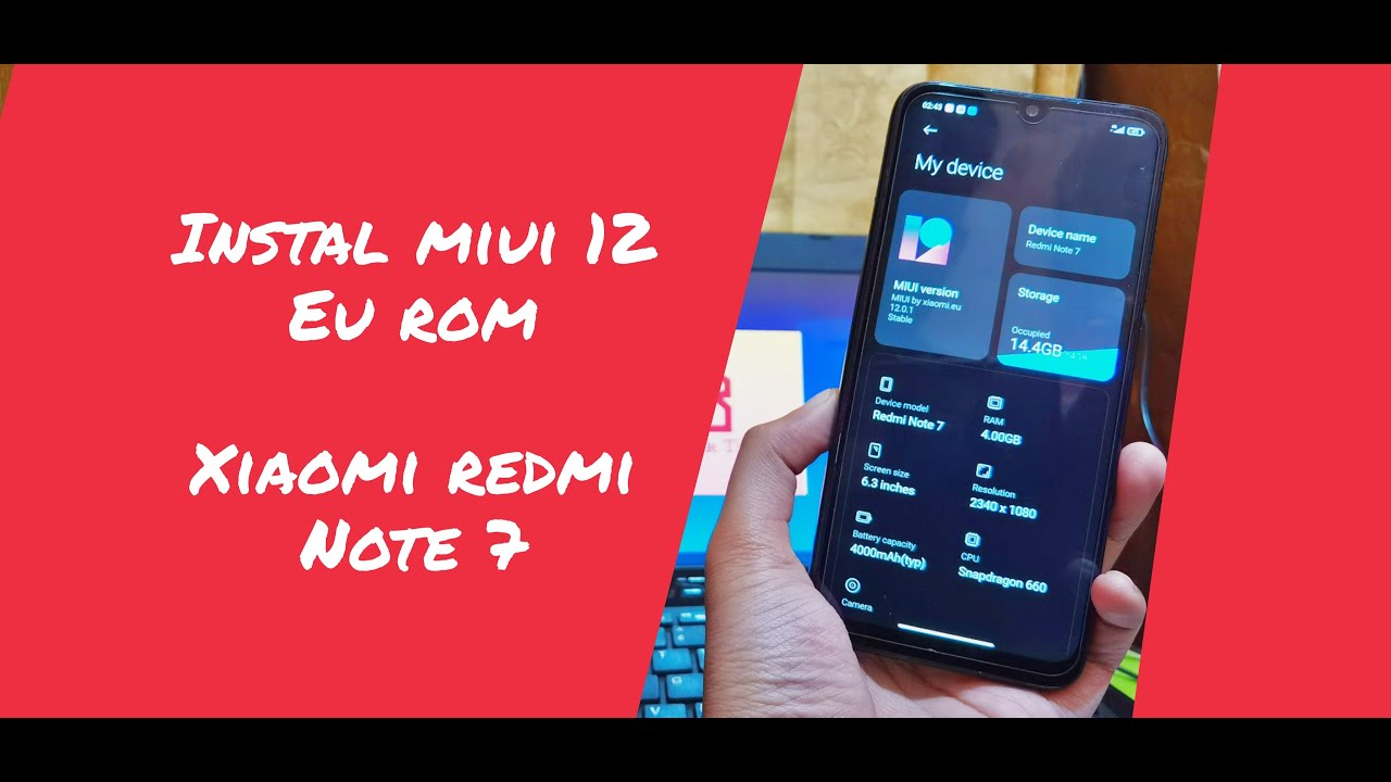 TUTORIAL INSTAL XIAOMI EU ROM MIUI 12 REDMI NOTE 7 LAVENDER - YouTube