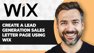 How to Create a Lead Generation Sales Letter Page Using Wix (2025 Guide)