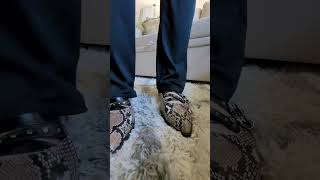 Putting on Snake Skin Flats #time&tru #shoes