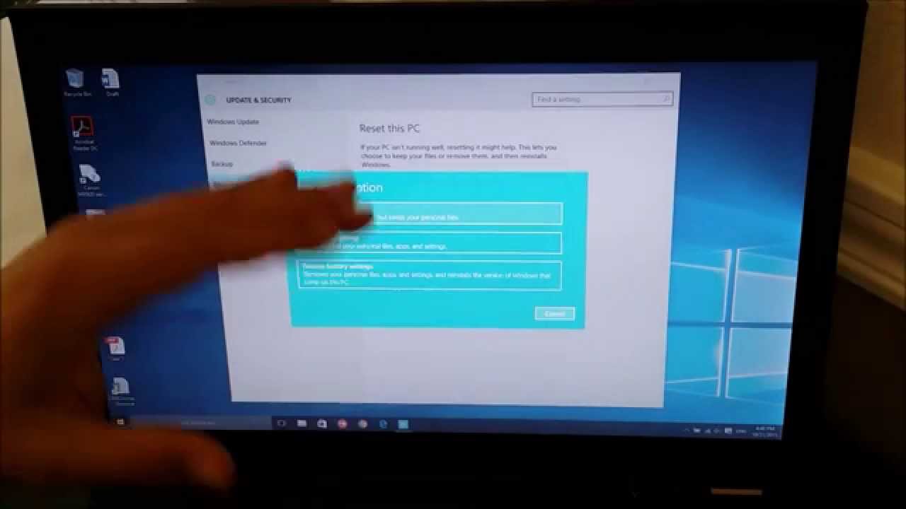 Lenovo забыл пароль. Sony VAIO Factory reset Windows 10.