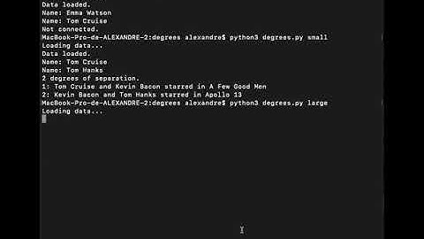CS50AI - PROJECT 0 - DEGREES