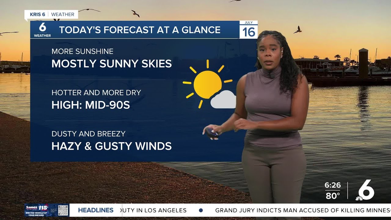 Hotter temperatures with hazy and breezy conditions - YouTube