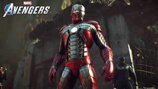 Marvel's Avengers PS4 - MCU Iron Man 2 Suit Combat Gameplay