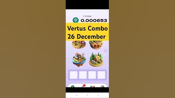 Vertus Combo Today 26 December | Vertus Daily Combo | Vertus Daily Combo Today