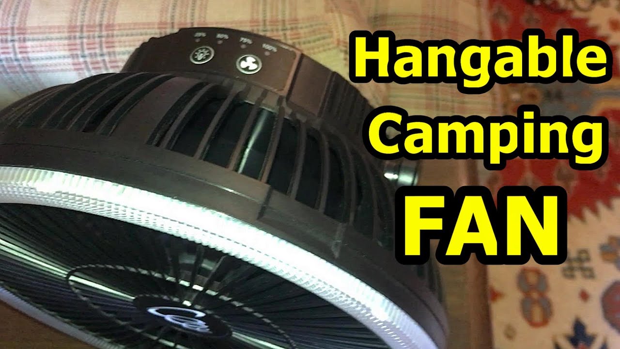 Qai Rv Led Fan Camping Fan with LED Lantern and Hanging Hook for Tent RV Fishing 20 ...