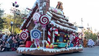 The annual holiday parade at disneyland resort