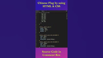 China Flag using HTML & CSS #reel #shorts #short #learnwithsazzad #html #css