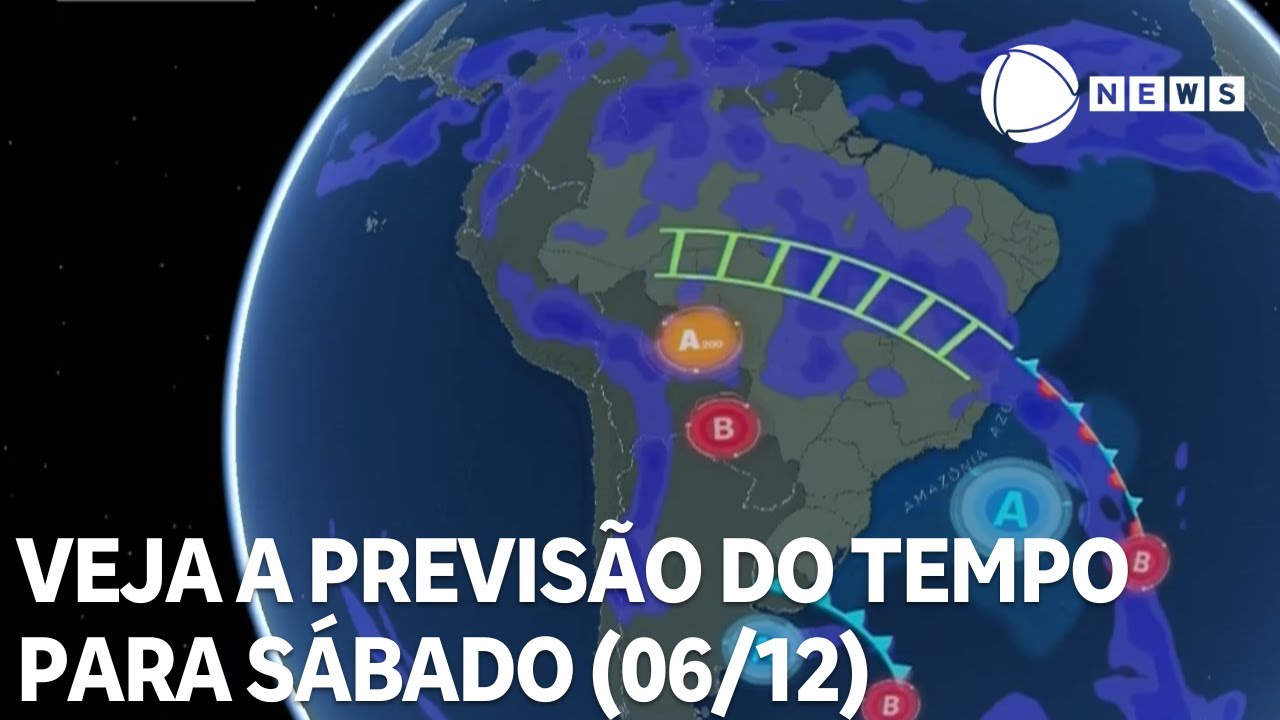 Veja a previsão do tempo para sábado (06/12) - YouTube
