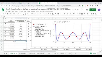 Google Sheets Excel Legendre Polynomials 5 of 6