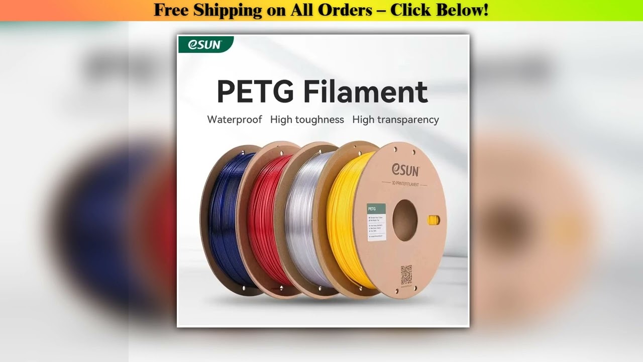 eSUN PETG Filament 1.75mm,3D Printer Filament PETG Accuracy +/- 0.05mm,1KG 2.2LBS Spool 3D