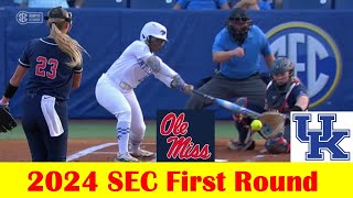 Ole Miss vs Kentucky Softball Game Highlights, 2024 SEC Tournament First Round