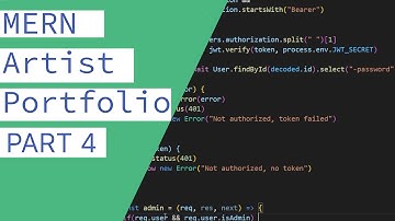 CRUD Tutorial using the MERN Stack - Portfolio Website - Create the Auth. Middleware | Part 4