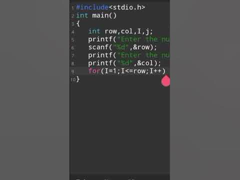 Rows and Columns in C language | C tutorial #shorts #programming - YouTube