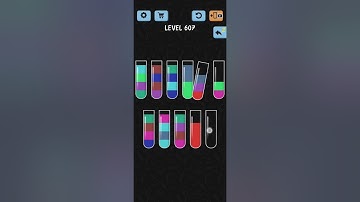 Water Color Sort Level 607 Walkthrough Solution iOS/Android
