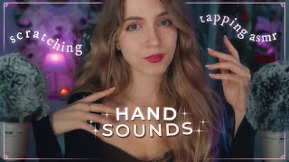 1H RELAXING ASMR ✧  ✦ Tapping, Scratching, Hand Sounds, Gentle Touches and Whispers ❤️ 4K ESP