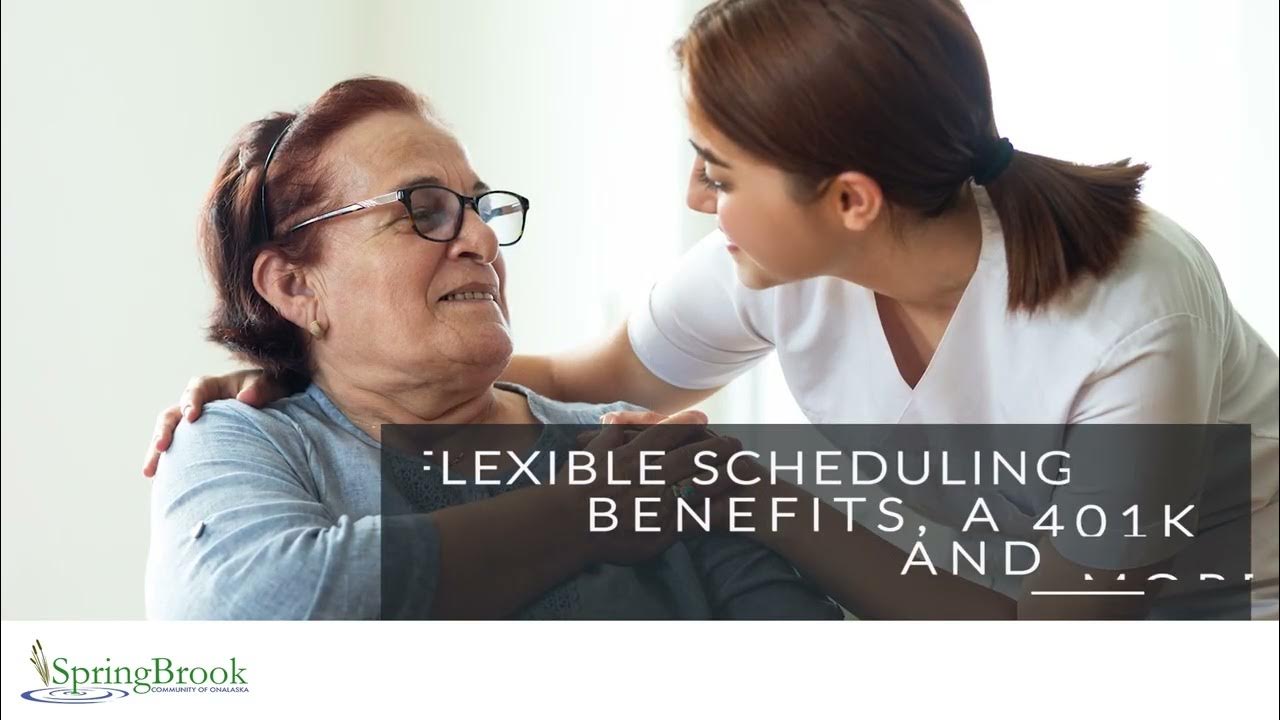 You can make a difference Employment at SpringBrook Community of