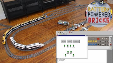 Lego Dacta Control Lab controlling a Lego Train Layout