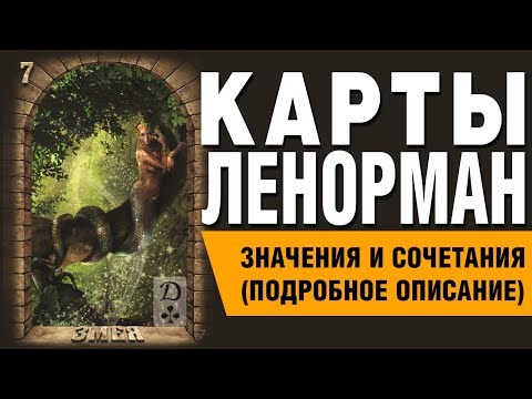 Карты Ленорман. Карта Змея (07). Значения и сочетания карт.