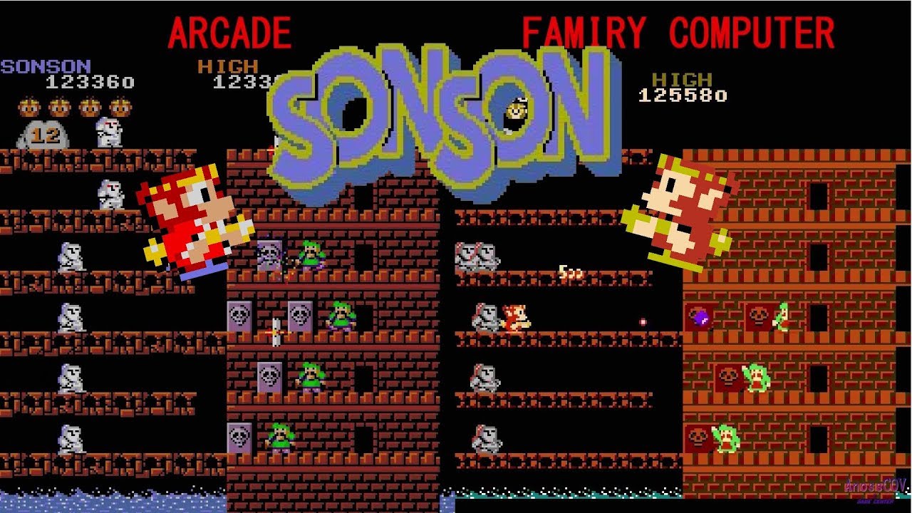 ソンソン アーケードとファミコンでレトロ訪問 - YouTube