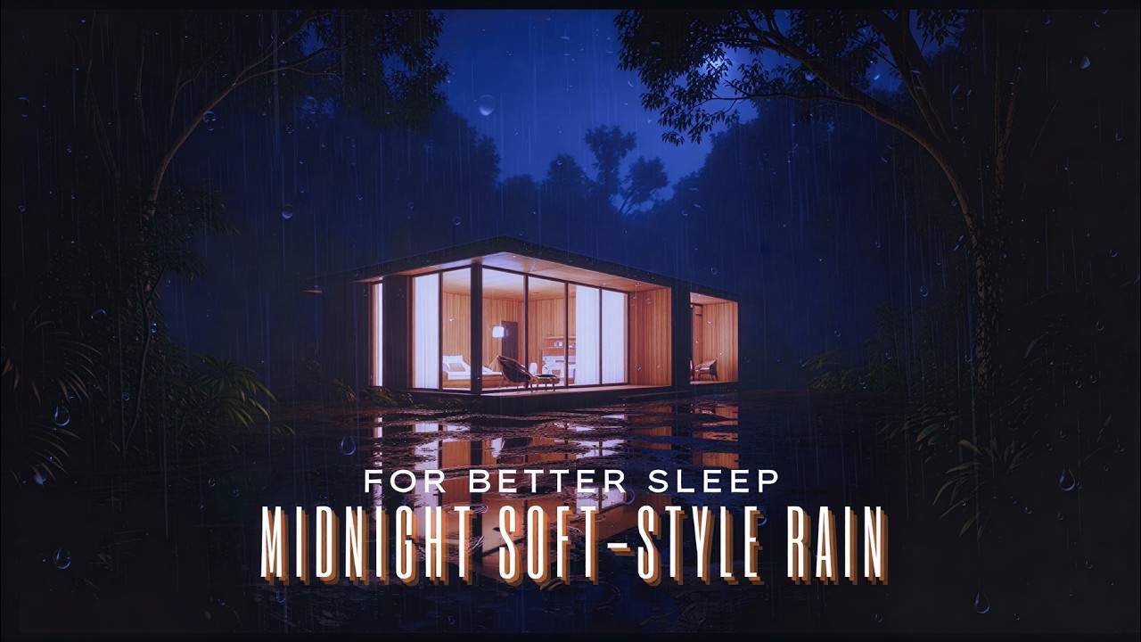 Rain Sounds in a Cozy Forest Room at Night (No Ads) | Calm Ambience for ...
