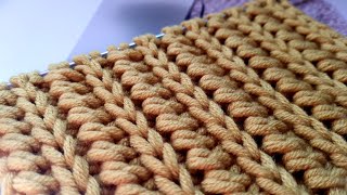 Шикарная фантазийная резинка спицами  knitting pattern.