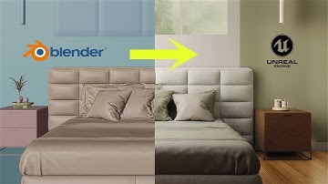 From Blender to Unreal: Time-lapse of an Olive Bedroom Design